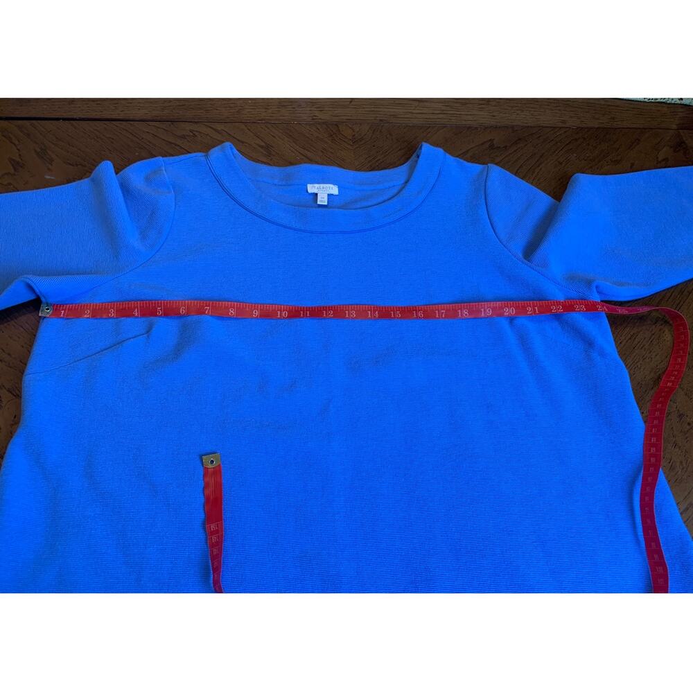 Talbots Womens Top 3/4 Sleeve Blue Stretch Round Neck Size 2X - Picture 7 of 9